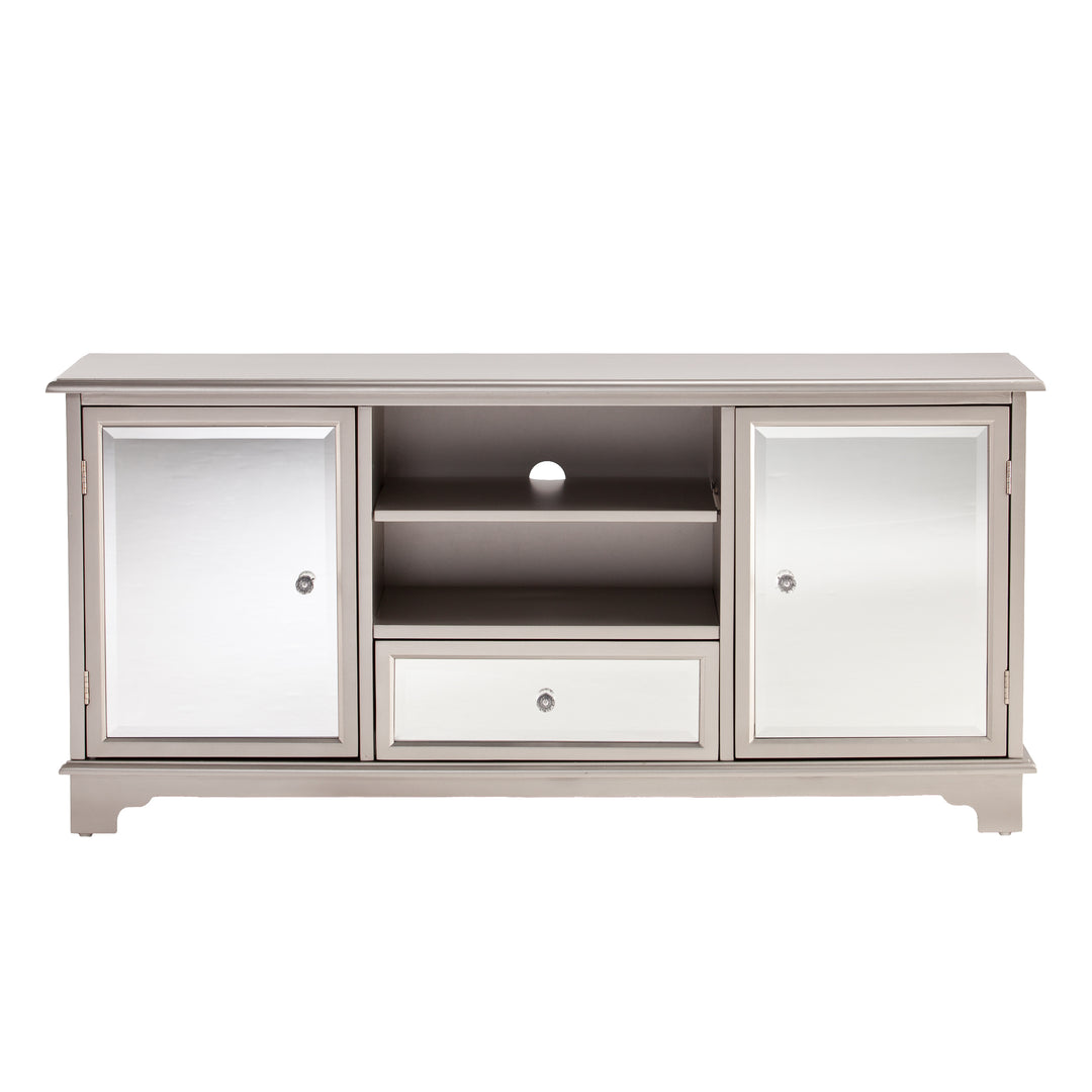 American Home Furniture | SEI Furniture - Mirage Mirrored TV Stand