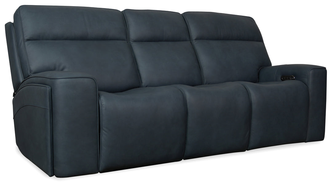 American Home Furniture Hooker Furniture Riverton Power Sofa with Power Headrest and Lumbar