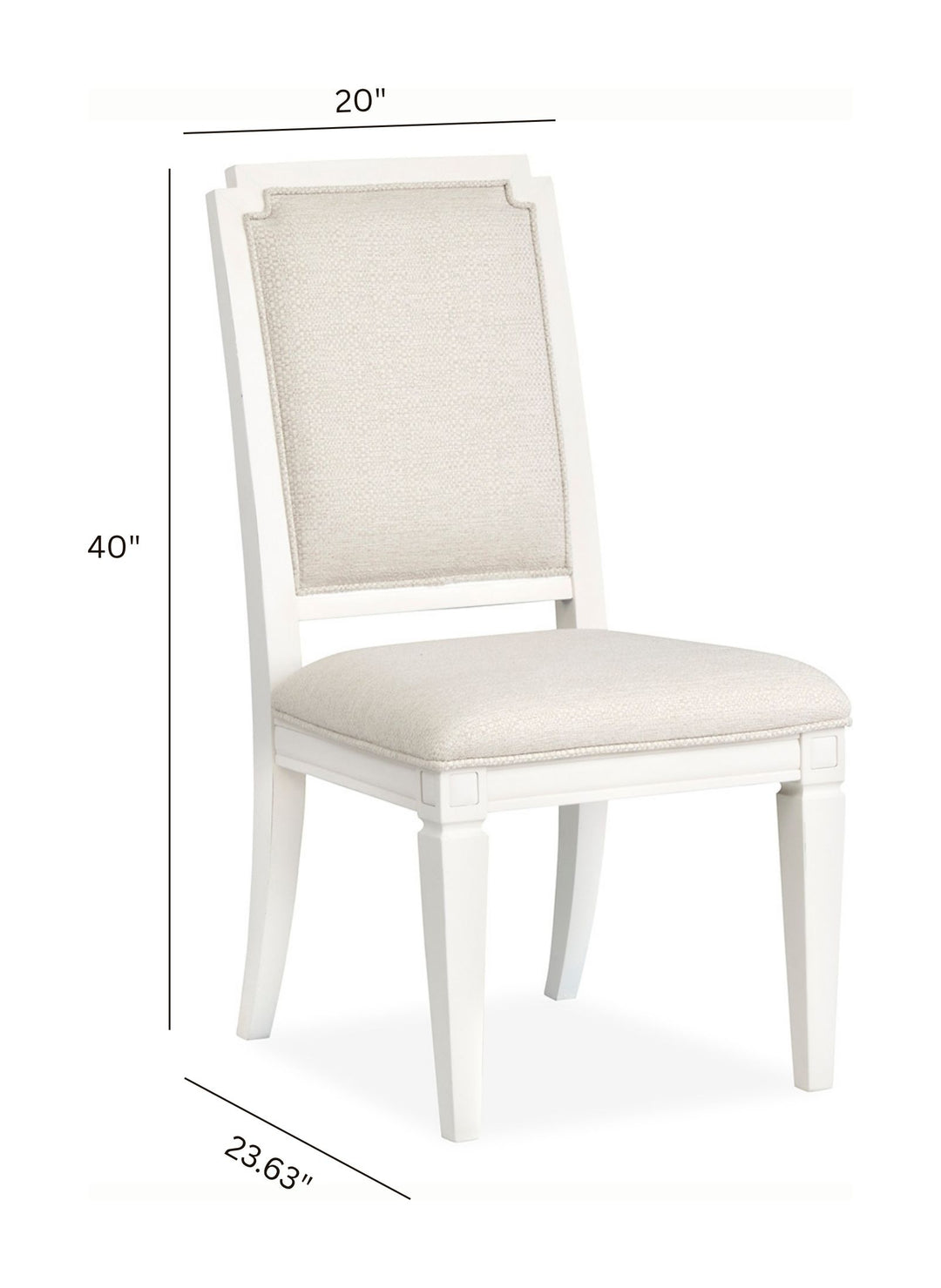Willowbrook Egg Shell White Upholstered Side Chair - Set of 2 - D5324-63