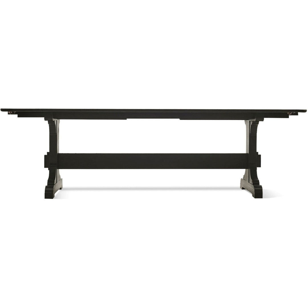 Timeless Epoch Trestle Dining Table in Ebonized Oak - Jonathan Charles - AmericanHomeFurniture