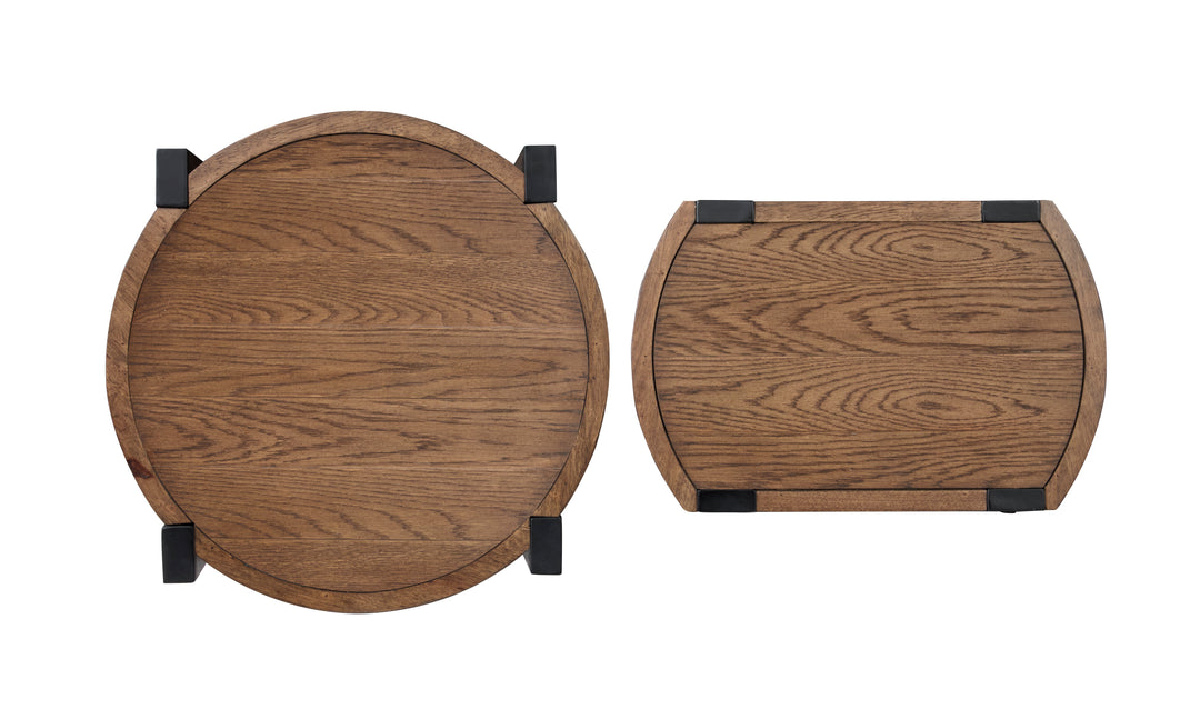 Kaysen Wallaby And Matte Black Nesting End Table - T5817-12