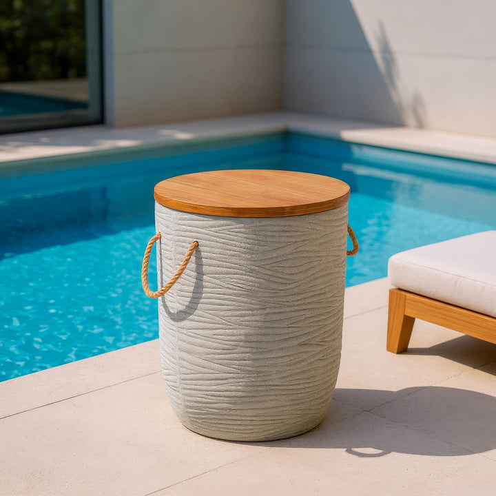Biban Side Table Natural & Gray