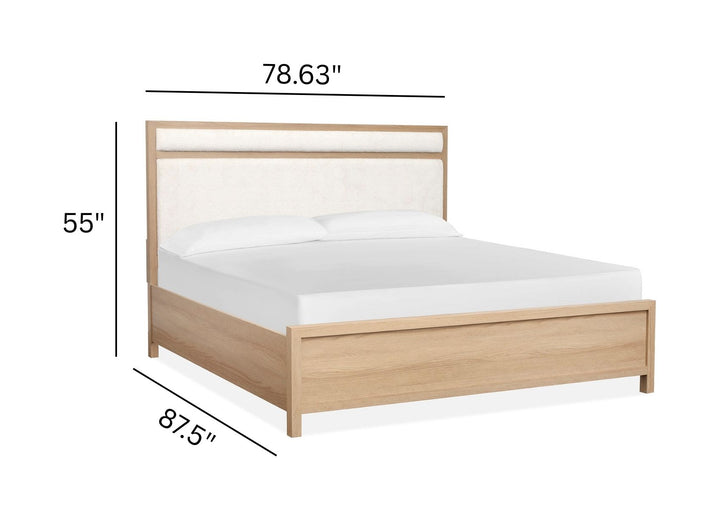 Merrifield Sandstone Beige King Upholstered Panel Bed - B5906-65