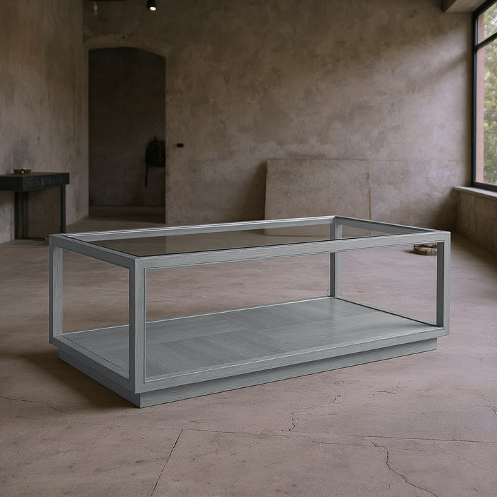 Glaze Rec Cktl Table-Vintage Blue
