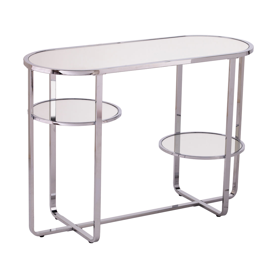 American Home Furniture | SEI Furniture - Maxina Mirrored Console Table w/ Storage