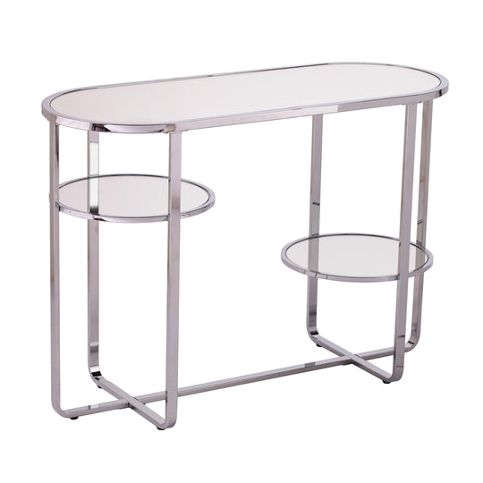 SEI Furniture Maxina Mirrored Console Table w/ Storage CONSOLE TABLES
