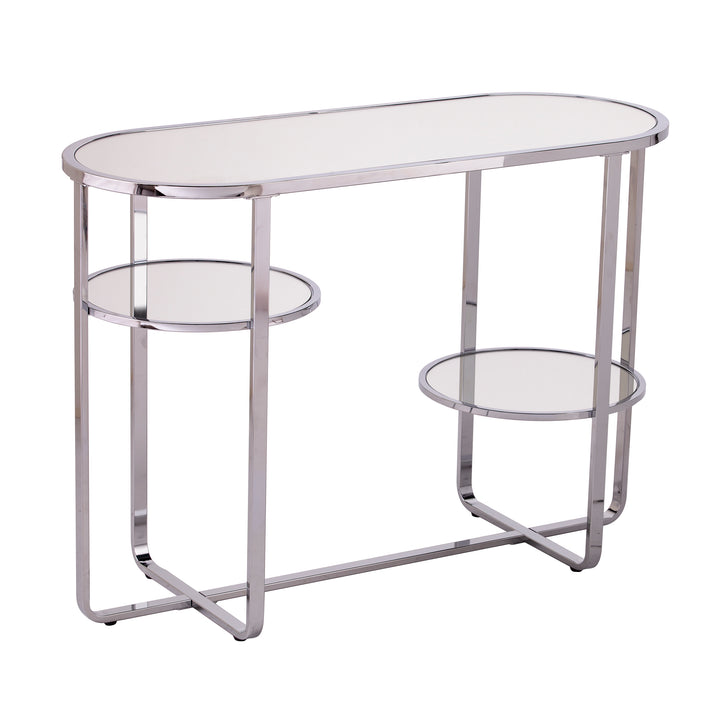 American Home Furniture | SEI Furniture - Maxina Mirrored Console Table w/ Storage