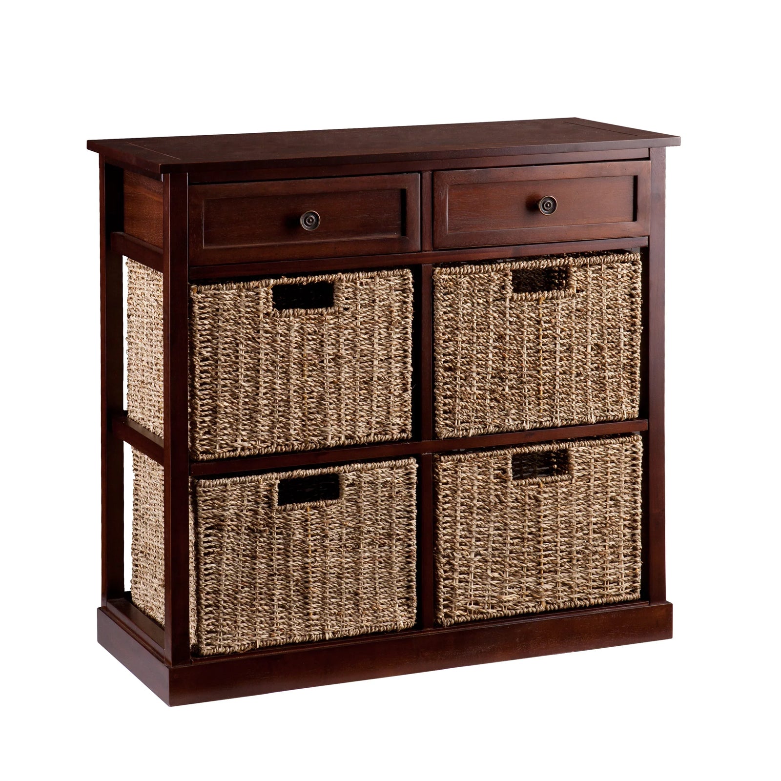SEI Furniture Kenton 4-Basket Storage Organizer BOOKCASES + SHELVES