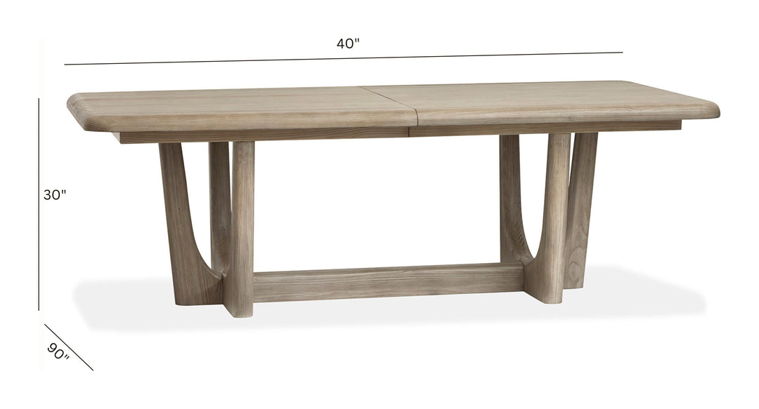 Braelyn Dorian Grey Extendable Trestle Dining Table - D5874-21