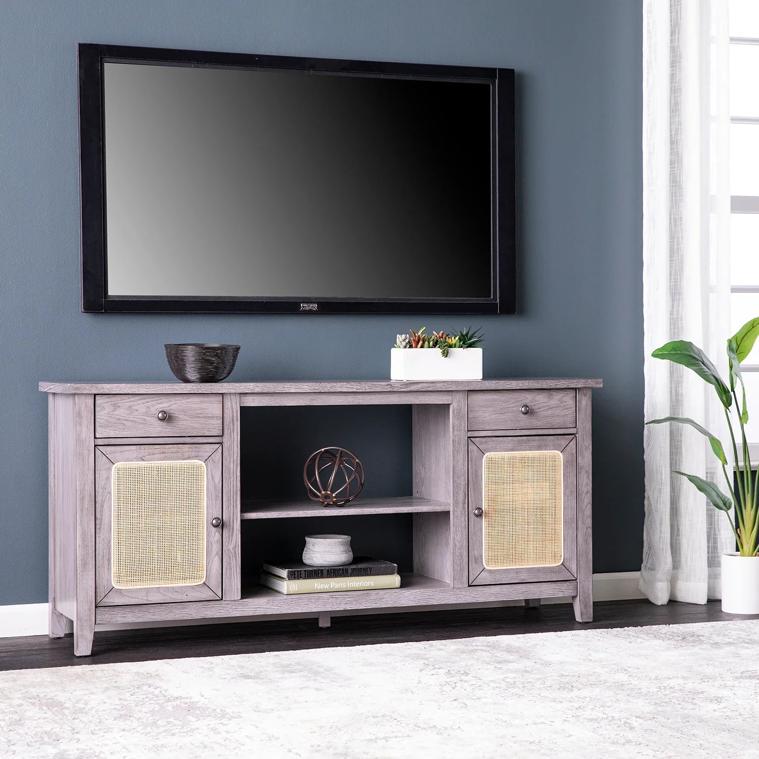 SEI Furniture Edderton Media Console w/ Storage MEDIA + TV STANDS