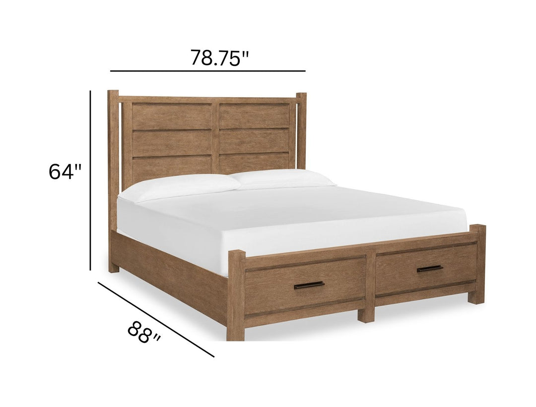 Plum Creek Sierra Brown King Panel Storage Bed - B5768-64A