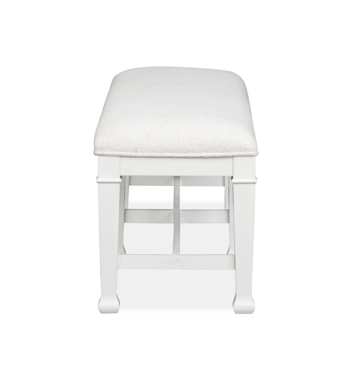 Kingston Whisper White And Cerused Nutmeg Bench - D6407-68