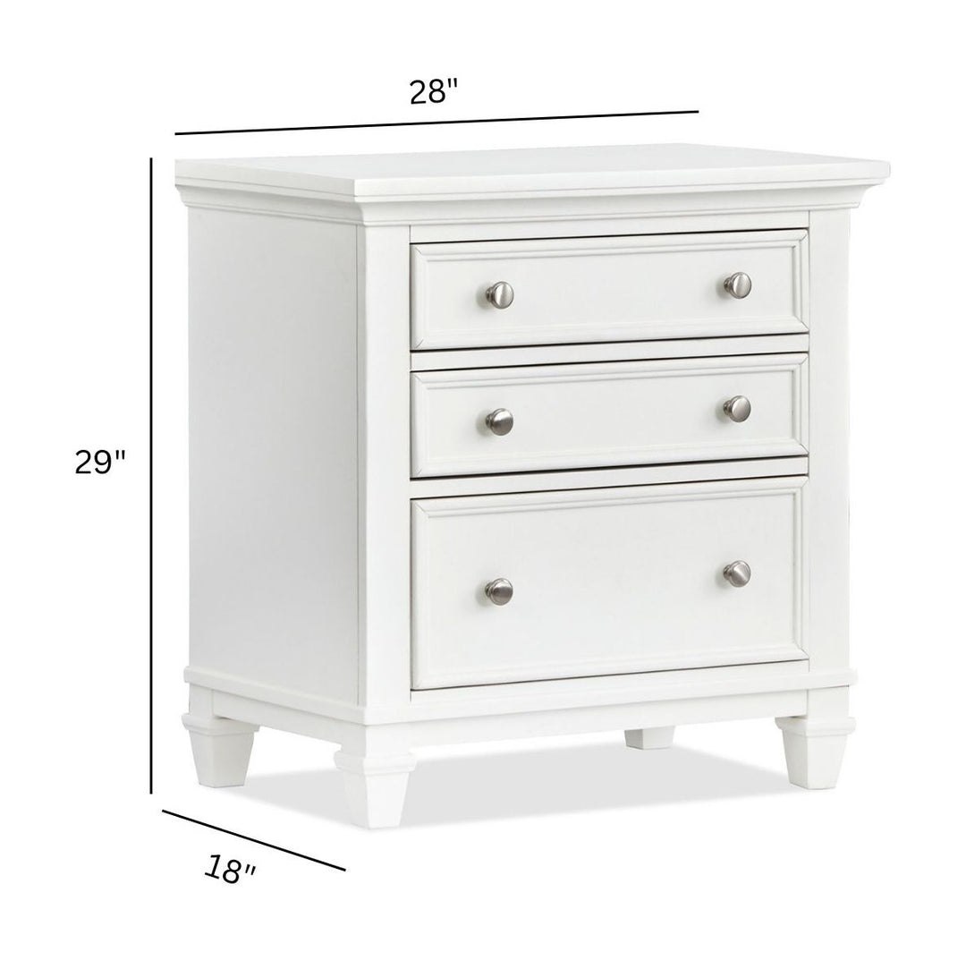 Charleston White Dove White Drawer Nightstand - B5611-01WH