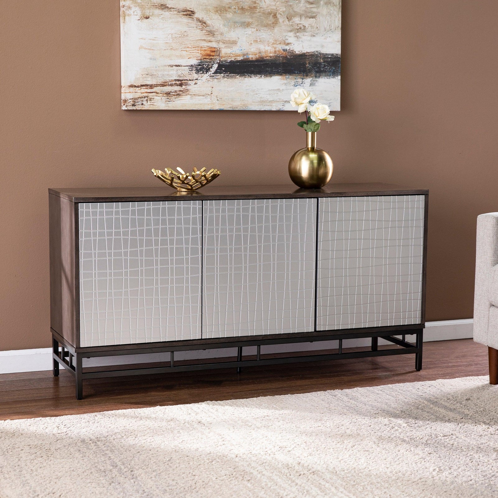 SEI Furniture Virton Contemporary Storage Cabinet CABINETS