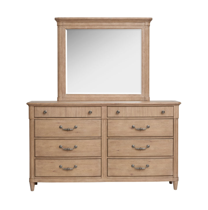 Harmony Heights Belgium Wheat Double Drawer Dresser With Landscape Mirror - B6400-2240