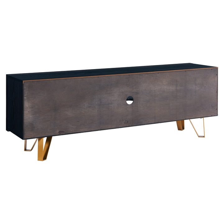 American Home Furniture | SEI Furniture - Malone Black Entertainment Console