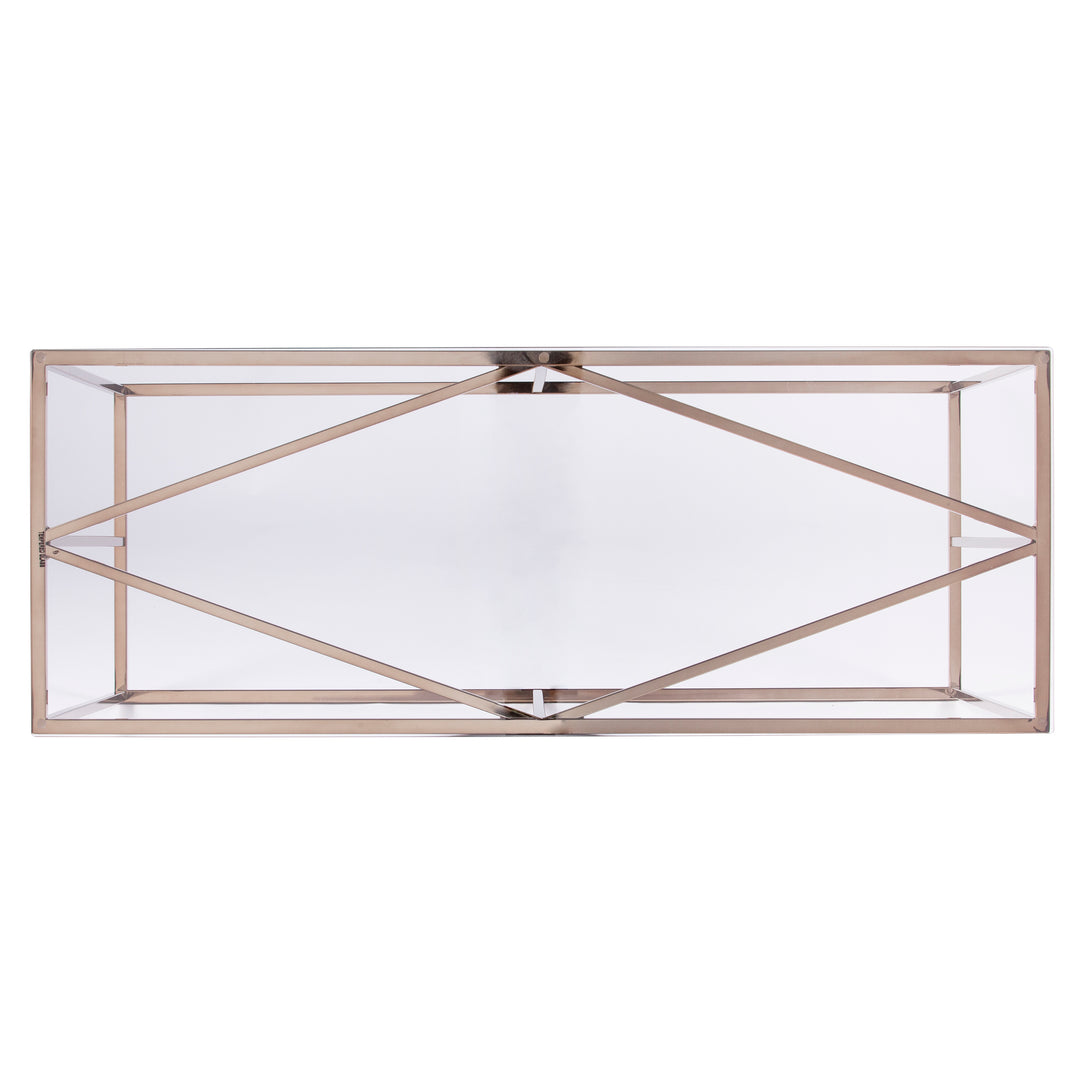 American Home Furniture | SEI Furniture - Nicholance Contemporary Glass-Top Console Table