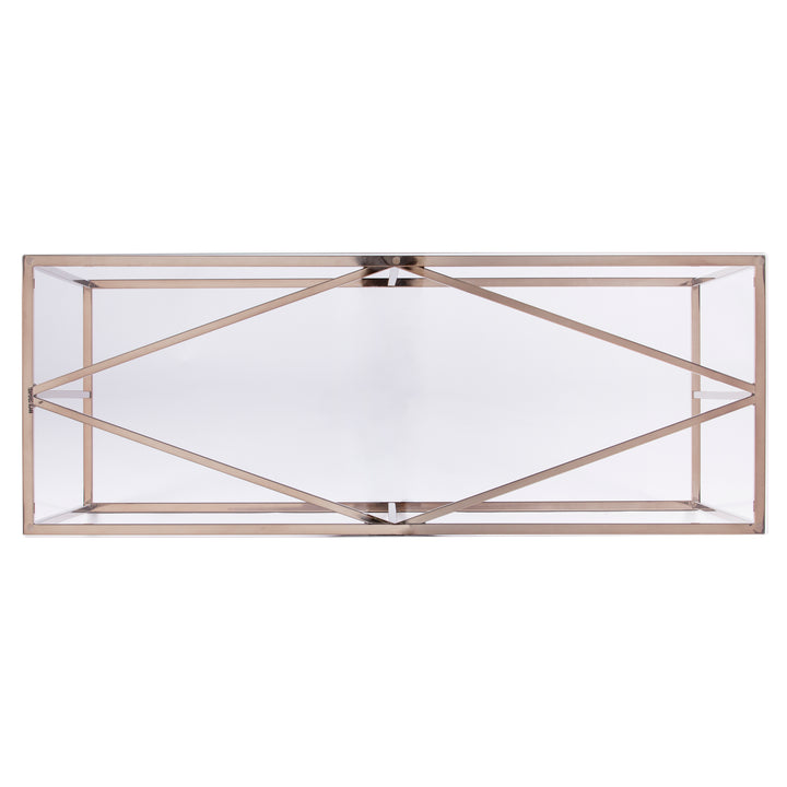 American Home Furniture | SEI Furniture - Nicholance Contemporary Glass-Top Console Table