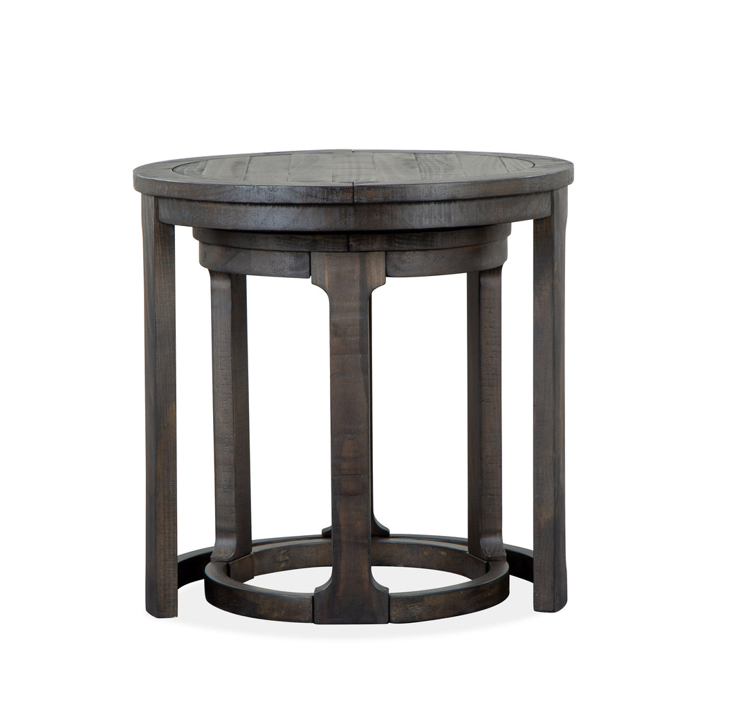 Boswell Peppercorn Round Nesting End Table - T5263-12