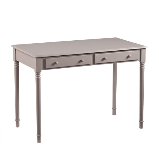 SEI Furniture Janice 2-Drawer Writing Desk - Gray DESKS