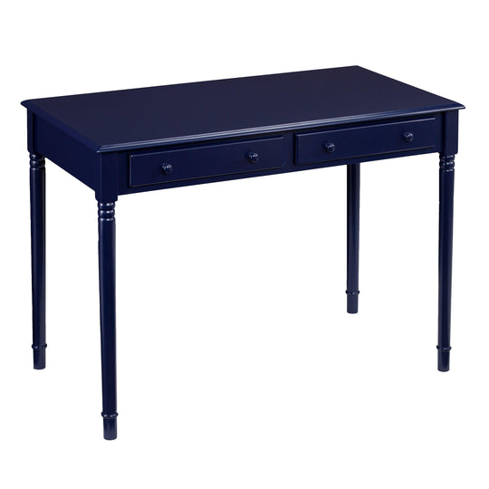 SEI Furniture Janice Farmhouse 2-Drawer Writing Desk - Navy DESKS