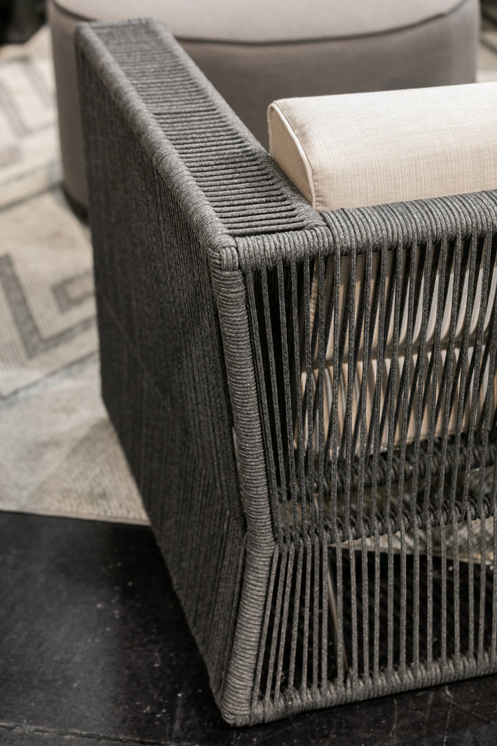 Milano Sofa in Dupione Celeste w/ Self Welt