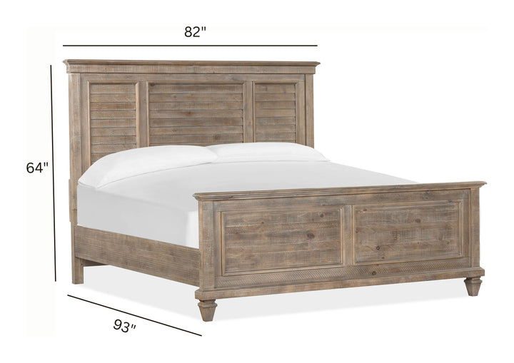 Lancaster Dovetail Grey California King Shutter Panel Bed - B4352-75