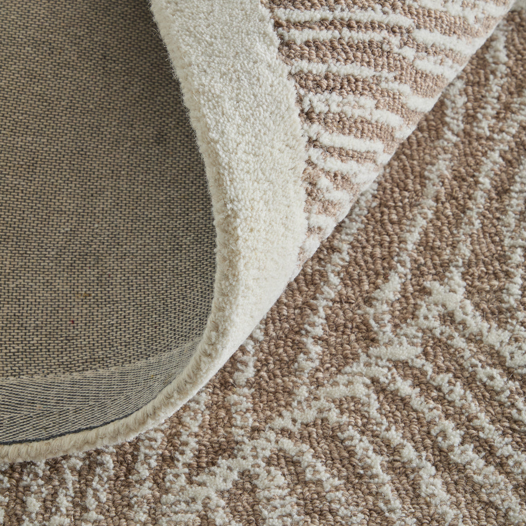 Rectangle/5' x 8'/Taupe/Ivory