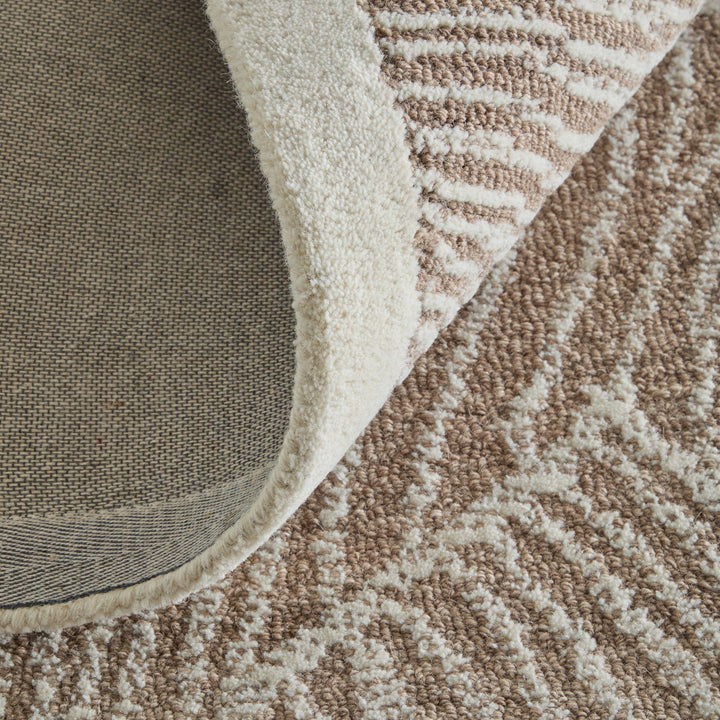 Rectangle/5' x 8'/Taupe/Ivory