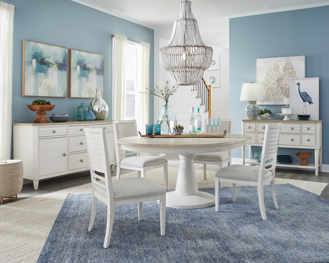 Echo Isles Sea Pearl And Driftwood Extendable 54" Round Dining Table - D6310-24