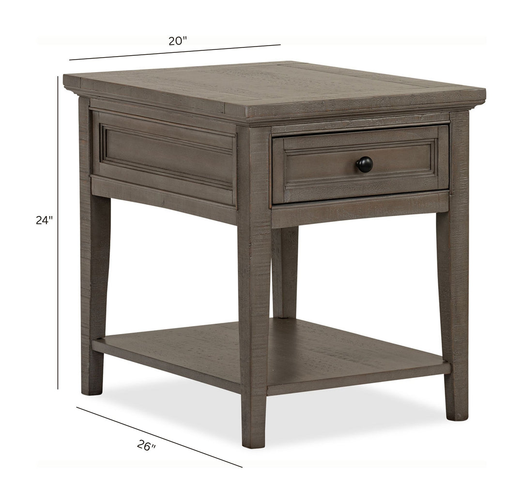 Paxton Place Dovetail Grey Rectangular End Table - T4805-03