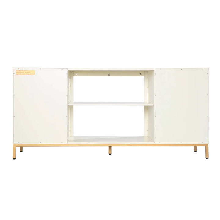 Marradi Media Console w/ Storage - Cream - AmericanHomeFurniture