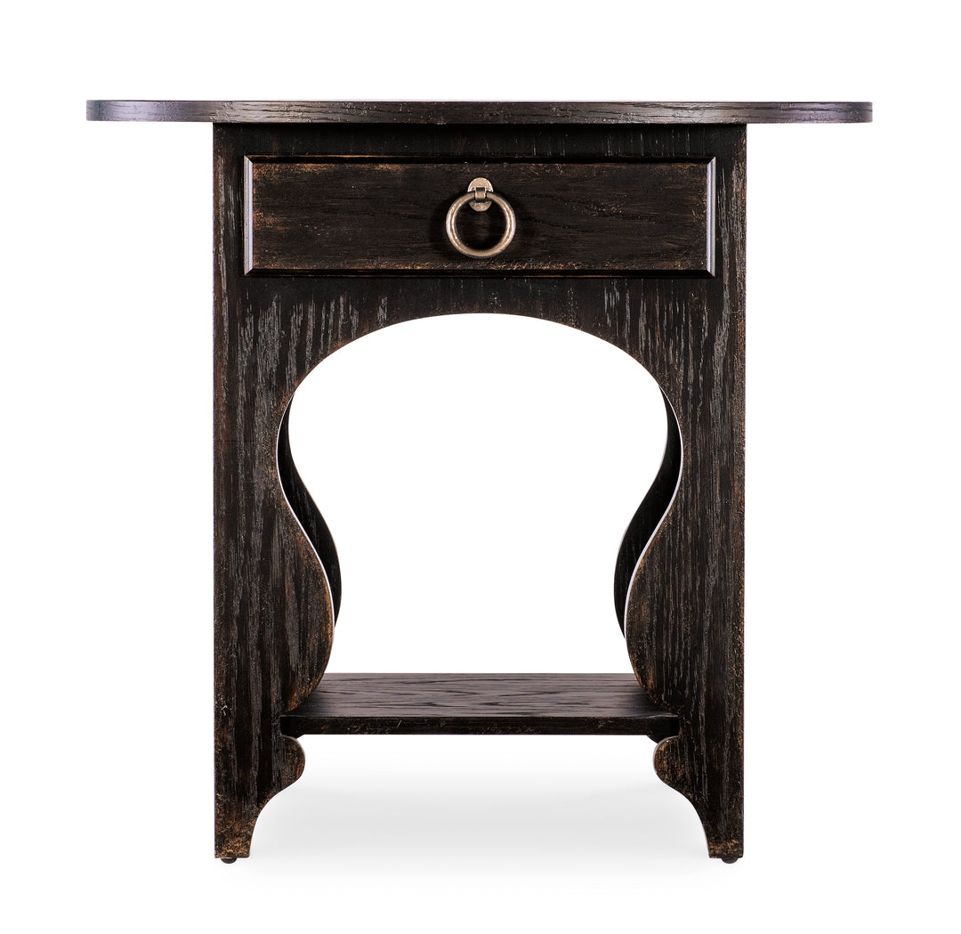 American Home Furniture | Hooker Furniture - Americana One-Drawer Oval Nightstand - Molasses