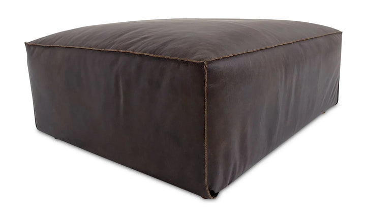 Moe's Home Collection - Form Ottoman Espresso Brown Leather - XQ-1003-20 | American Home Furniture