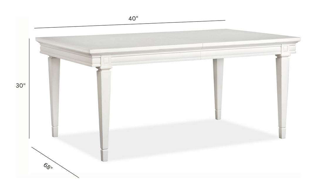 Willowbrook Egg Shell White Extendable Rectangular Dining Table - D5324-20