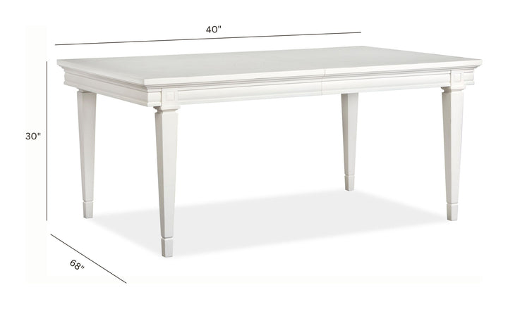 Willowbrook Egg Shell White Extendable Rectangular Dining Table - D5324-20