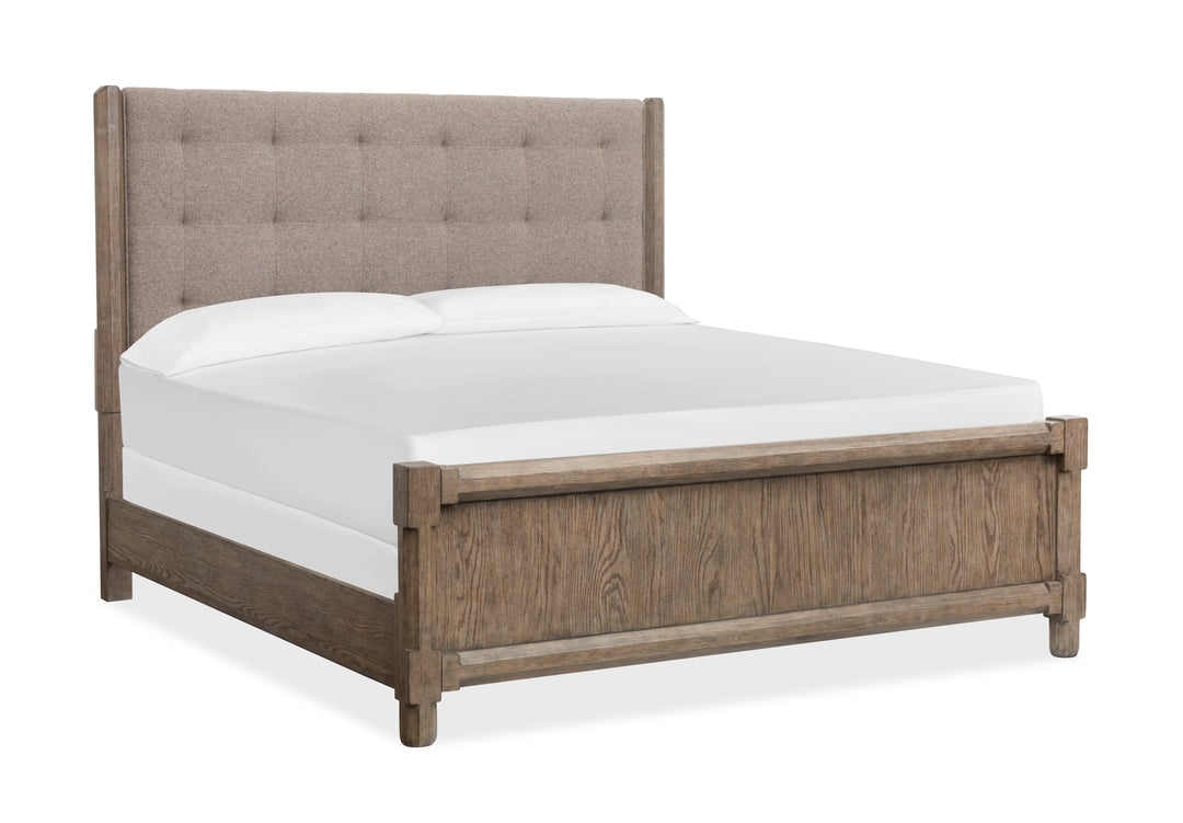 Claremont Smokey Taupe Queen Upholstered Panel Bed - B5942-55