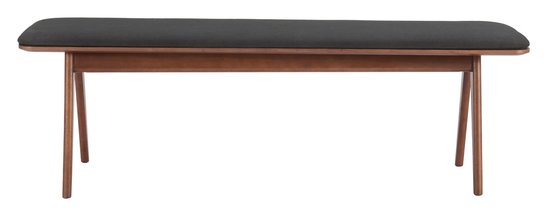 Kazwali Bench Black & Walnut - AmericanHomeFurniture