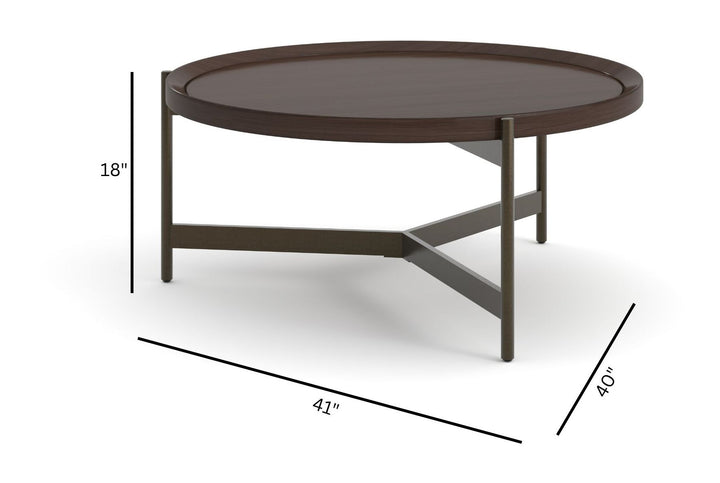 Wren Dark Brown Tray Cocktail Table - T6413-59