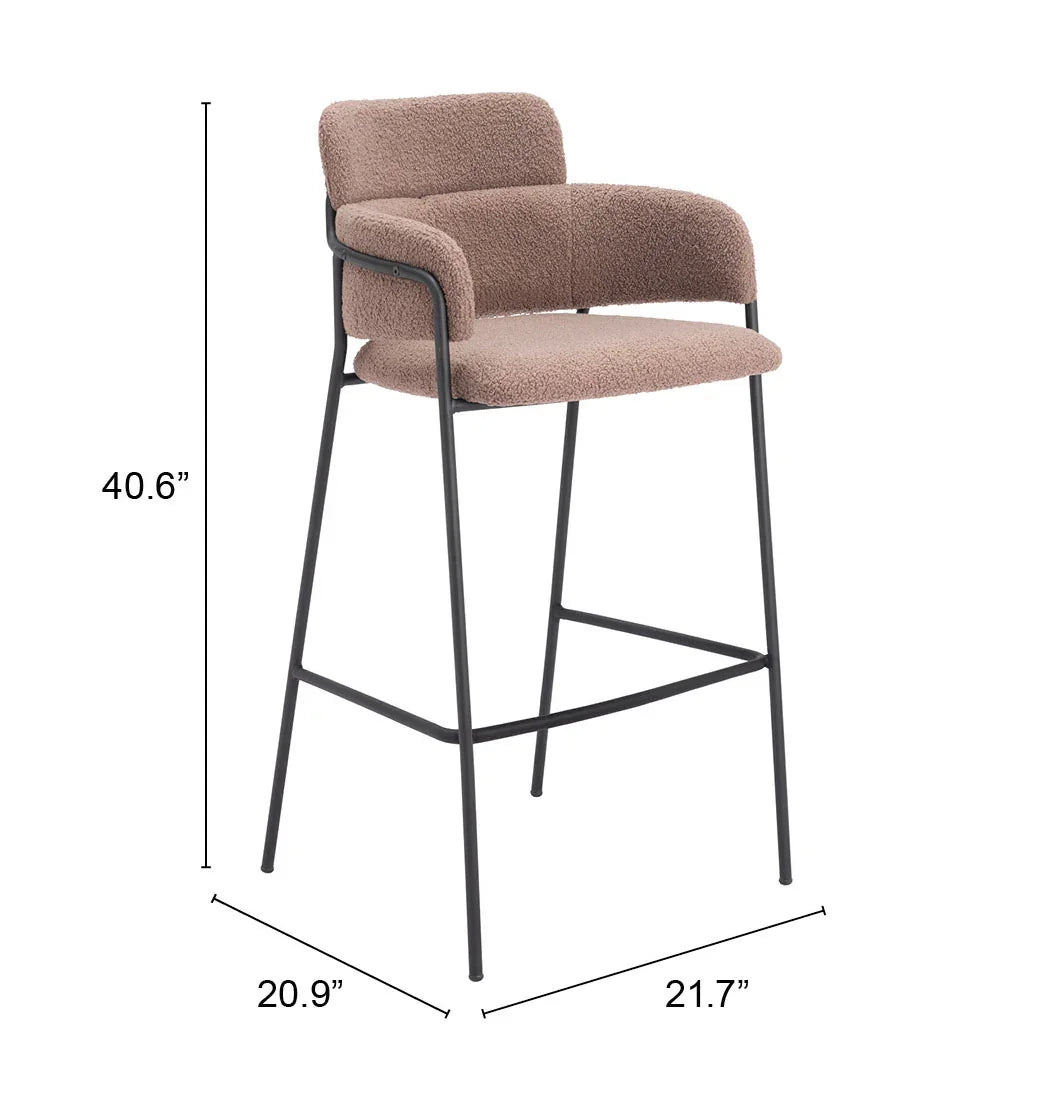 Marcel Barstool (Set of 2) Brown - AmericanHomeFurniture