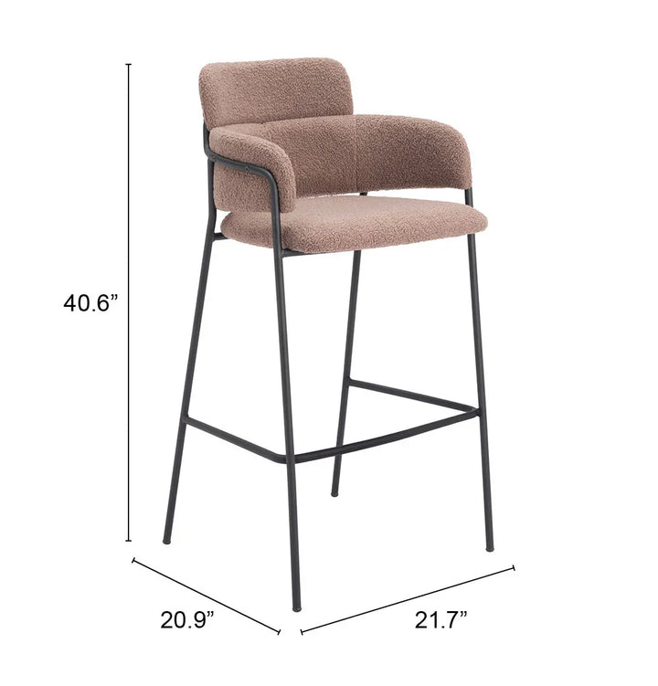 Marcel Barstool (Set of 2) Brown - AmericanHomeFurniture