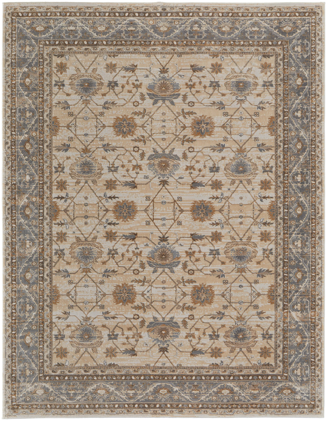 Rectangle/3'9" x 5'7"/Beige/Gray