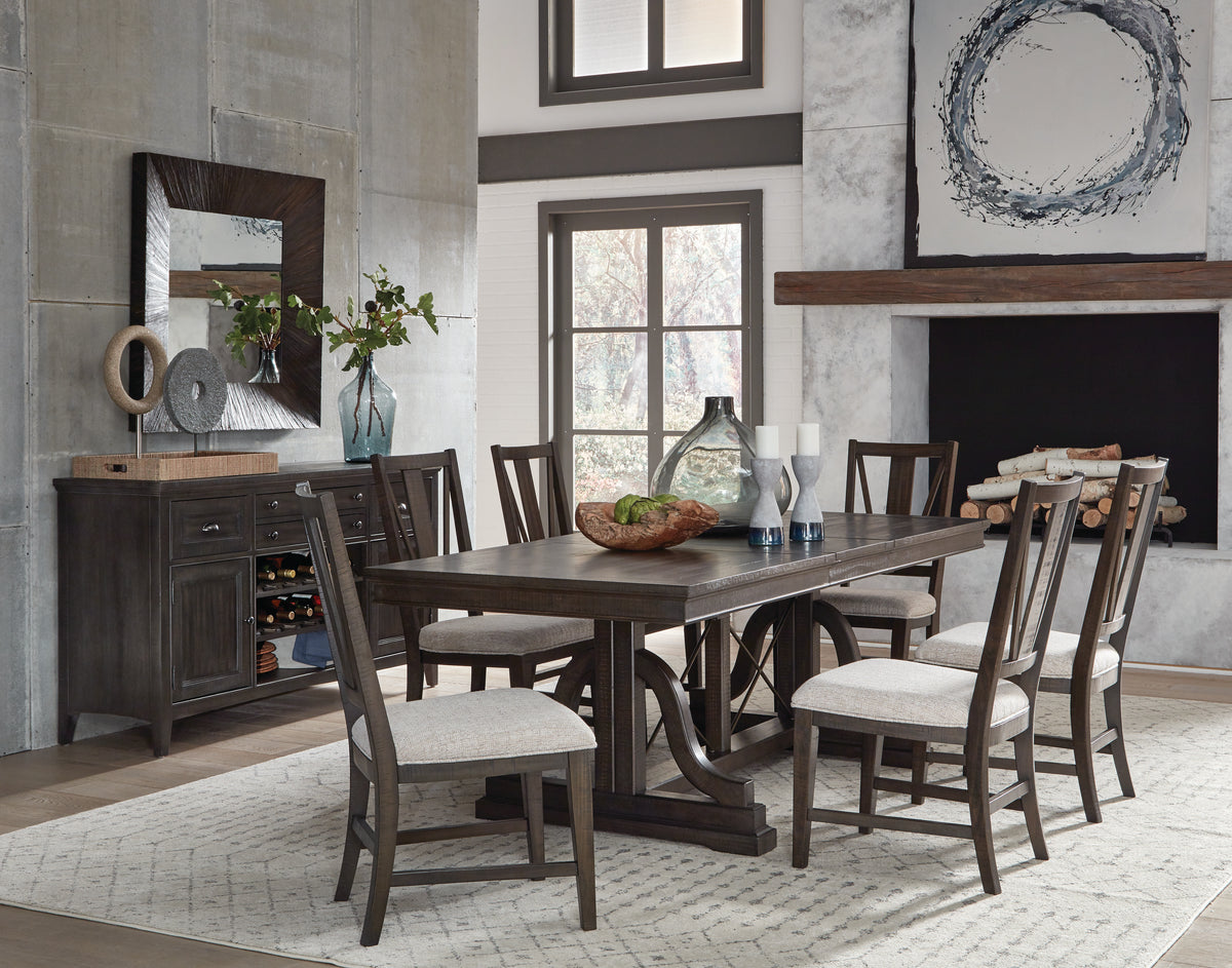 Westley Falls Graphite Upholstered Side Chair - Set of 2 - D4399-62