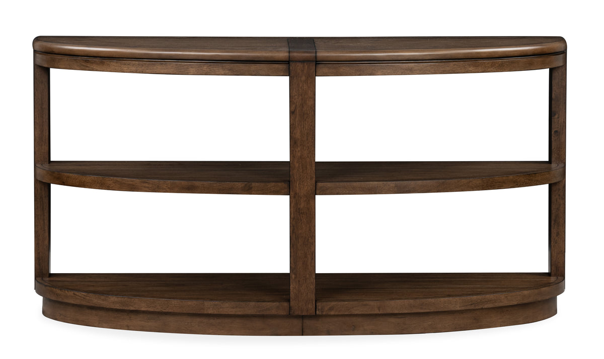 Connolly Brown Demilune Sofa Table - T6499-75
