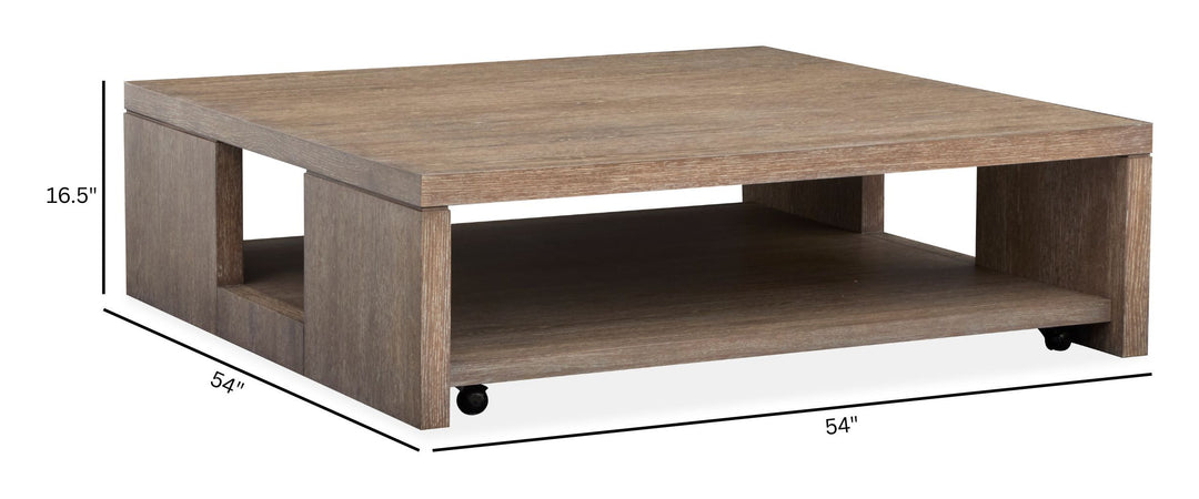 Conway Spiced Brown Square Cocktail Table With Casters - T6315-41