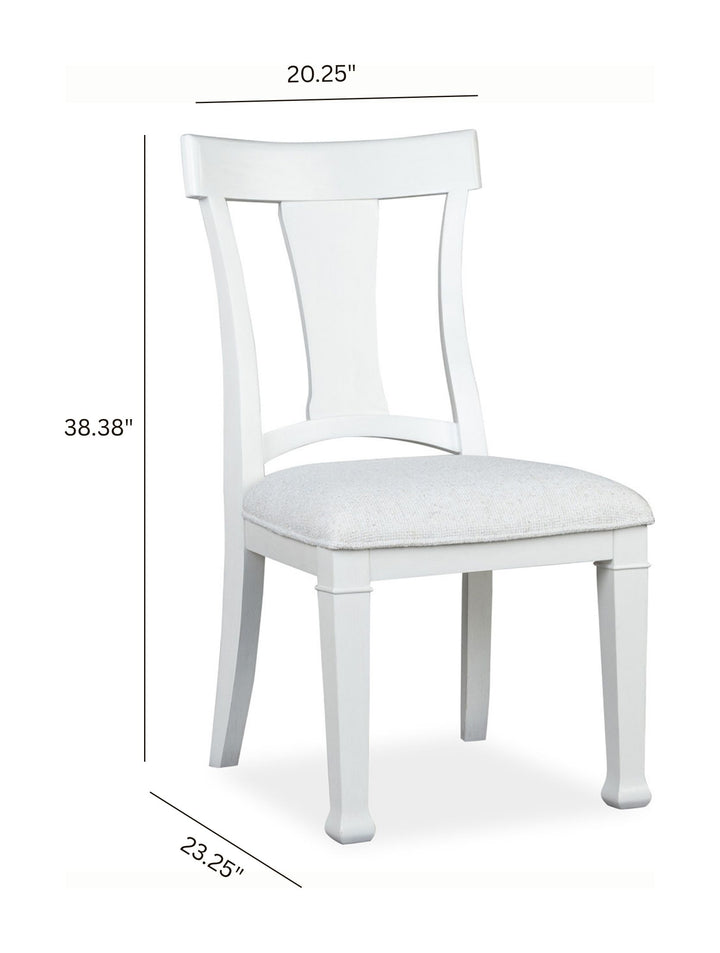 Kingston Whisper White And Cerused Nutmeg Upholstered Side Chair - Set of 2 - D6407-62