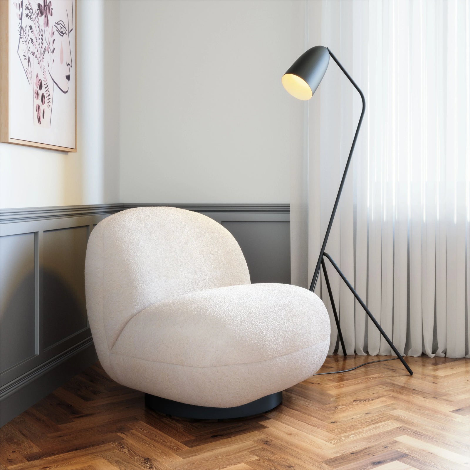 Zuo Myanmar Accent Chair Cream ACCENT + LOUNGE CHAIRS