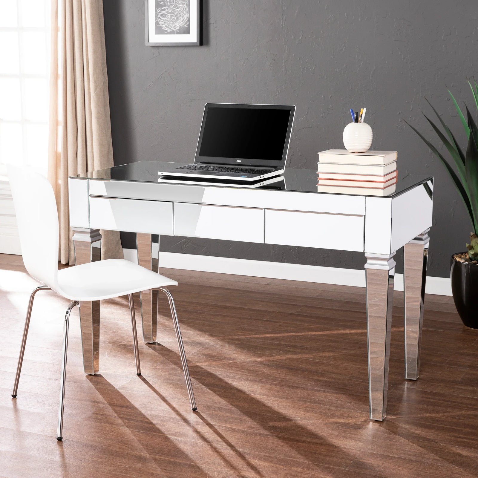 SEI Furniture Darien Mirrored Desk - Glam - Silver DESKS