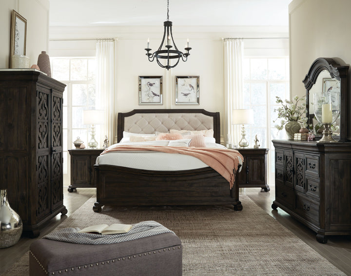 Bellamy Peppercorn California King Sleigh Bed - B2491-73B