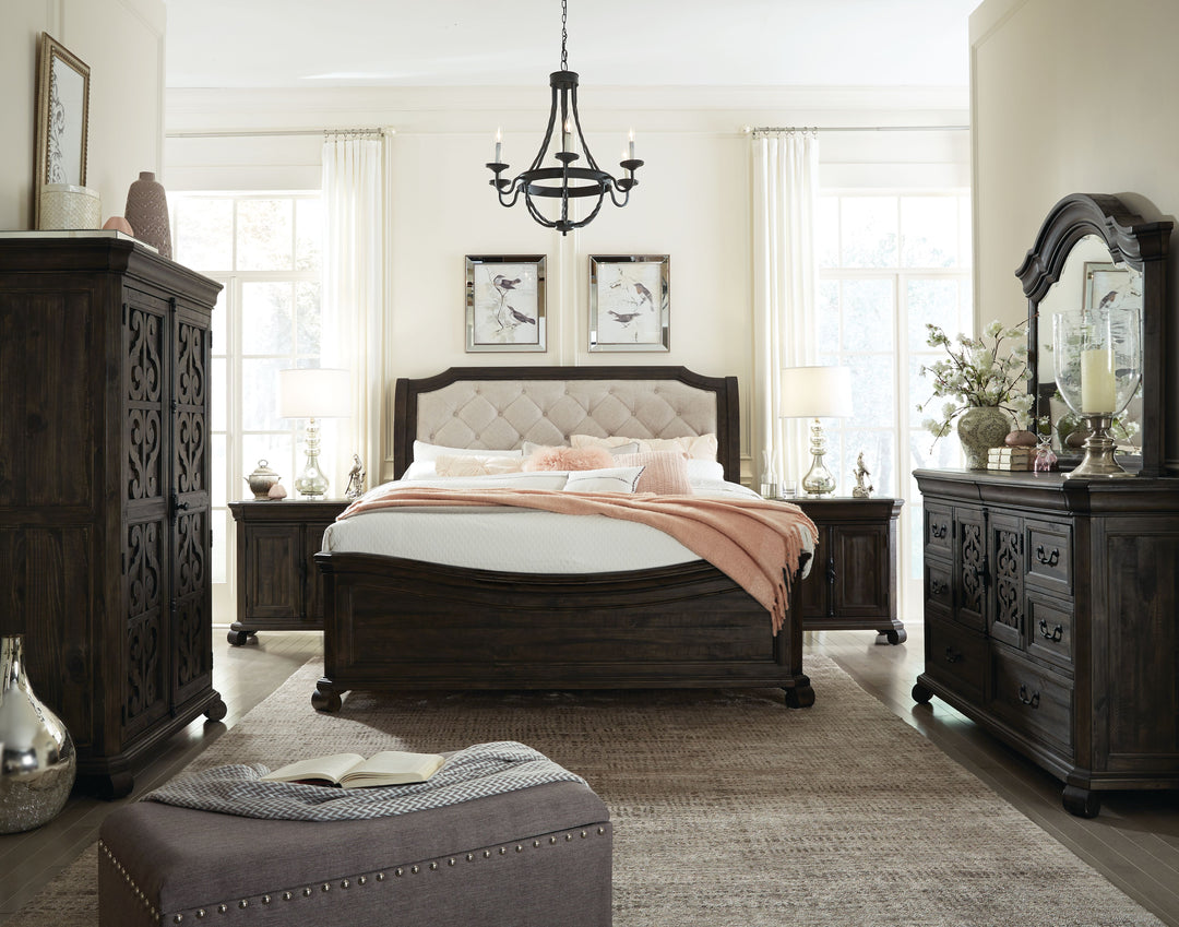 Bellamy Peppercorn King Sleigh Bed - B2491-63B